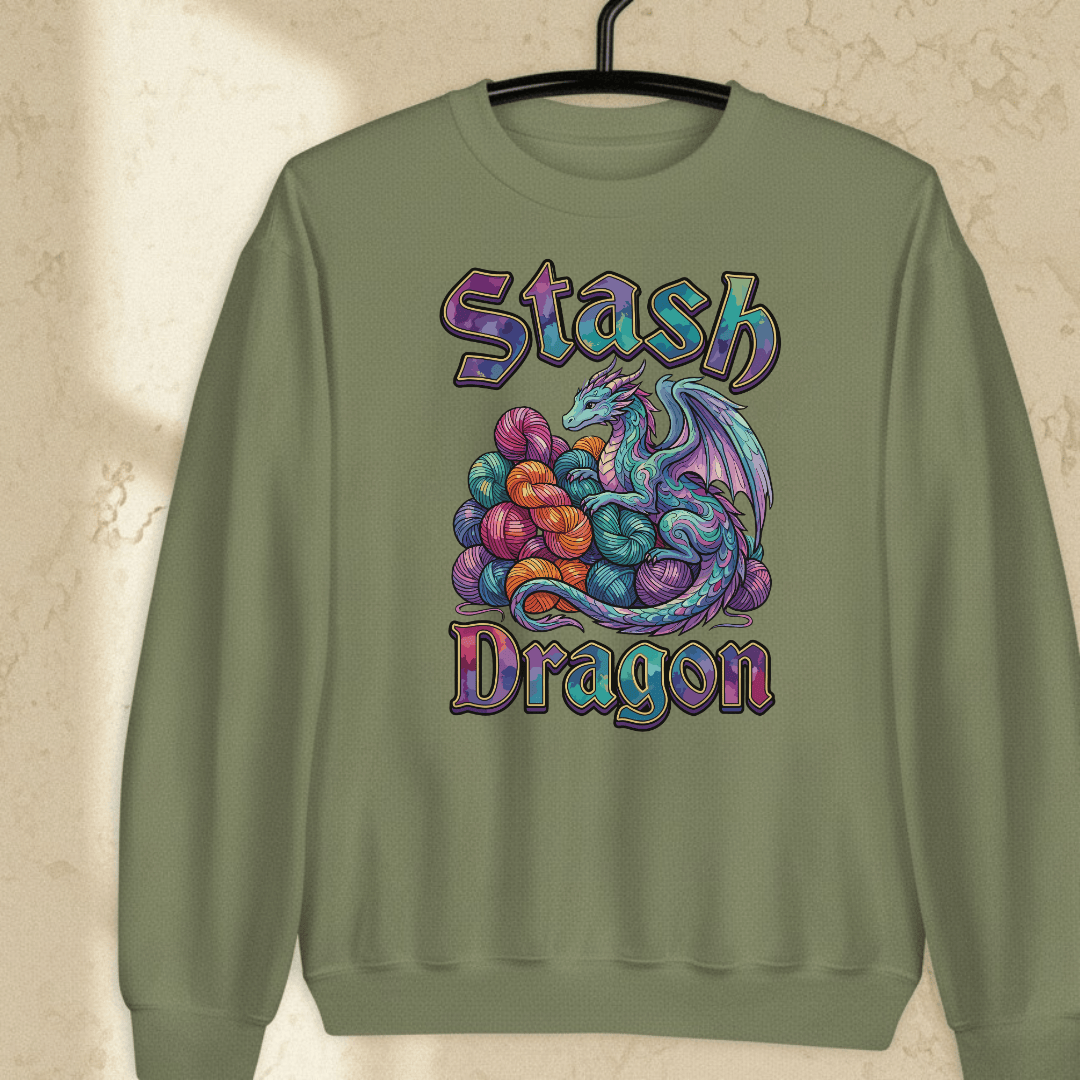Stash Dragon Sweatshirt Military Green / S