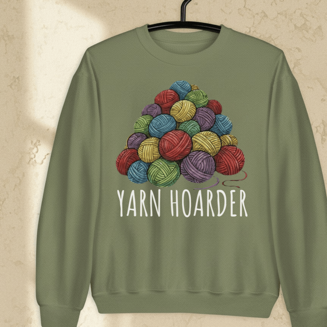 Yarn Hoarder Pile Sweatshirt Military Green / S