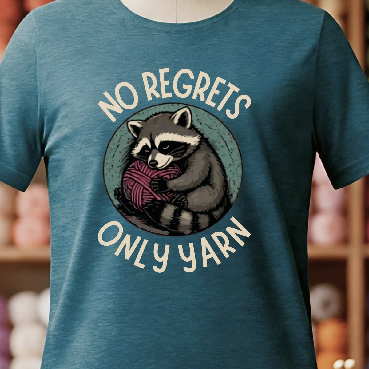 No Regrets Light T-Shirt Teal Blue / S