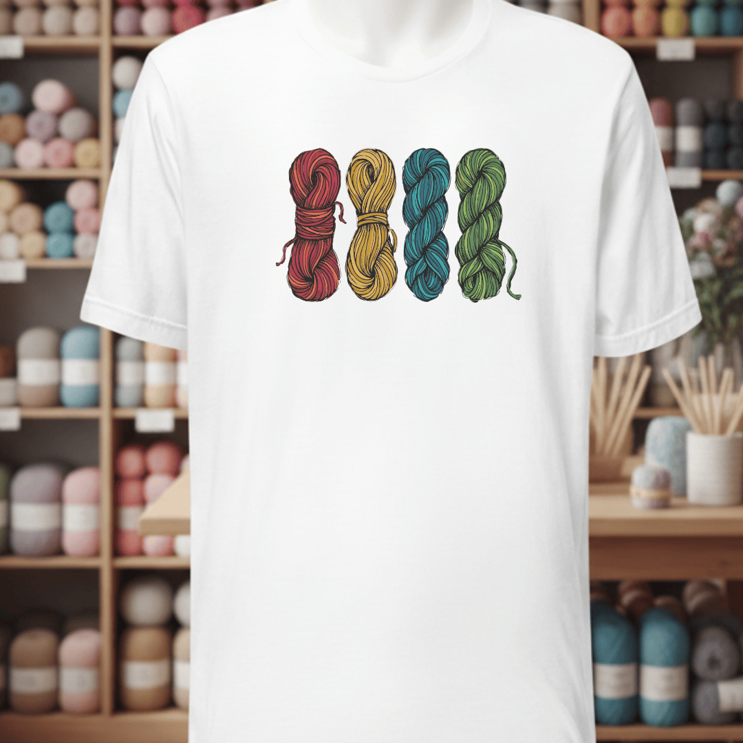 4 Sketched Skeins T-Shirt White / S