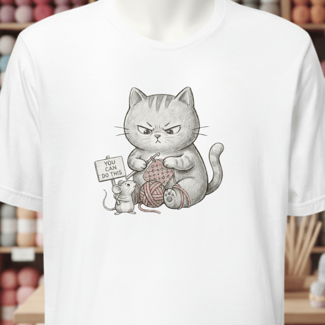 Crochet Support Mouse T-Shirt White / XS