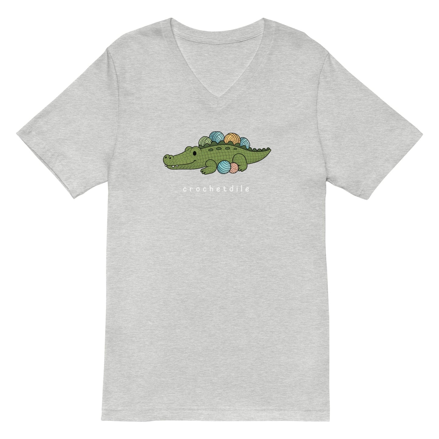Crochetdile V-Neck T-Shirt Athletic Heather / S