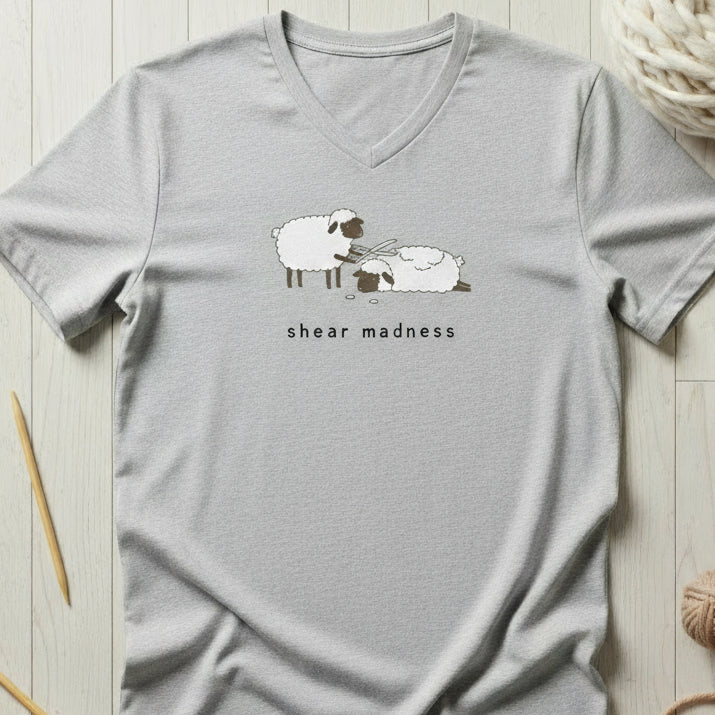 Shear Madness V-Neck T-Shirt Athletic Heather / S