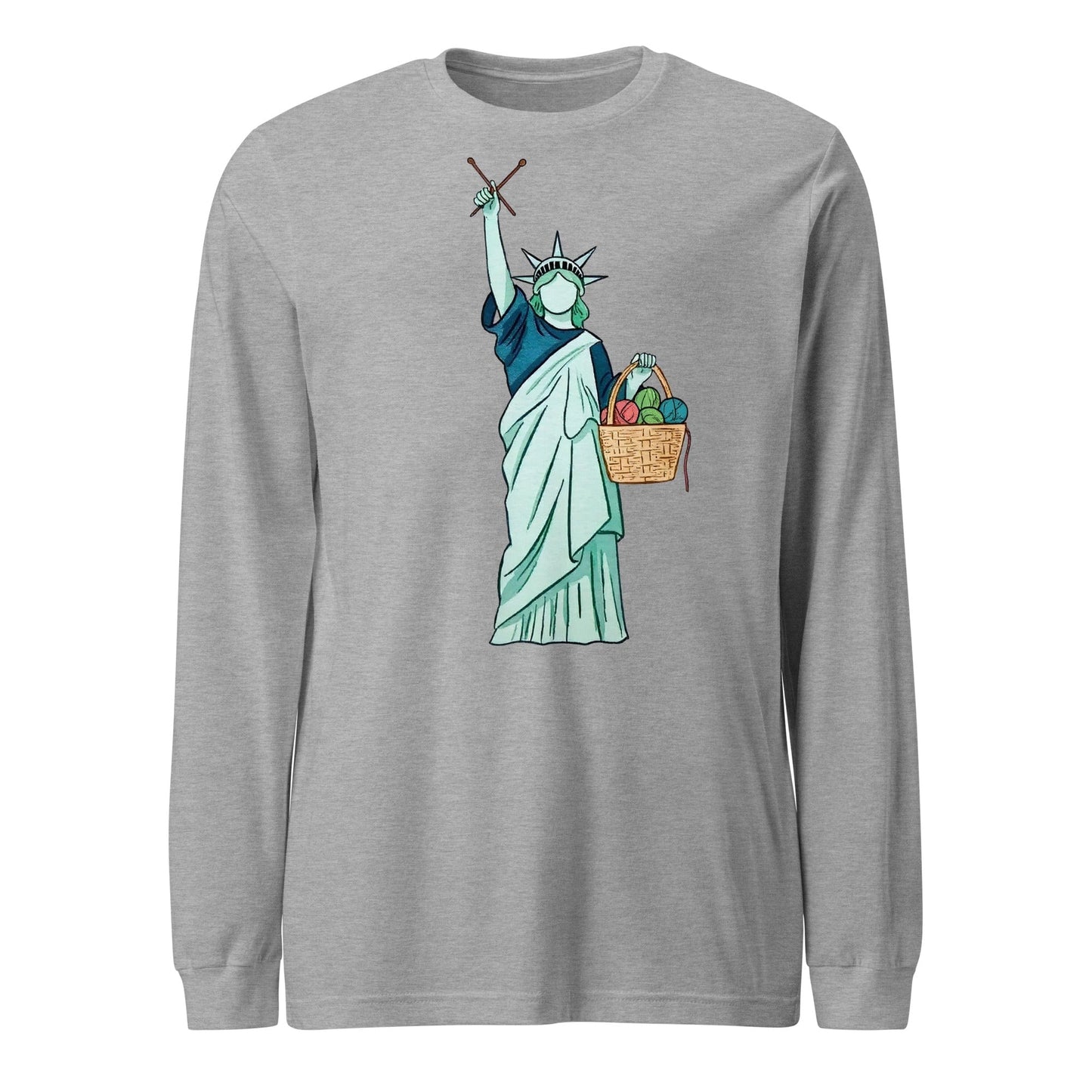 Statue of Liberty Long Sleeve Tee Athletic Heather / S