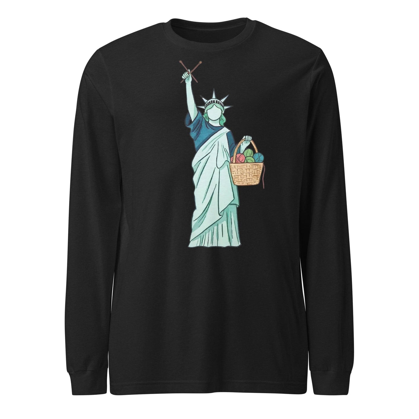 Statue of Liberty Long Sleeve Tee Black Heather / S