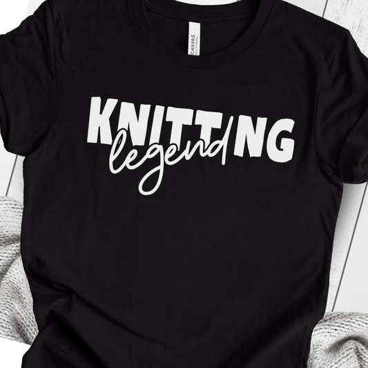 Knitting Legend T-Shirt Black / S