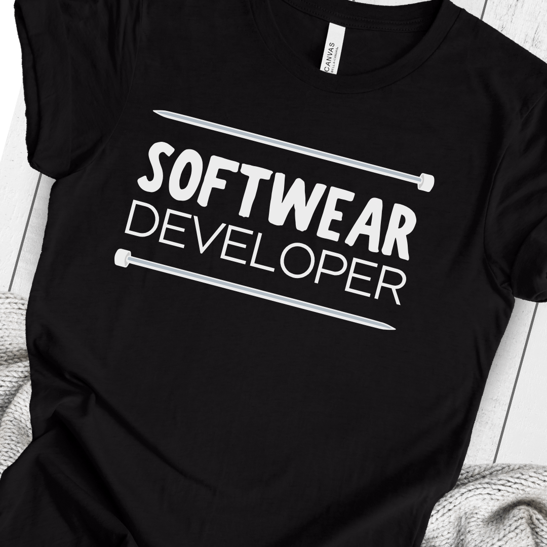 Softwear Developer Knitting T-Shirt Black / S