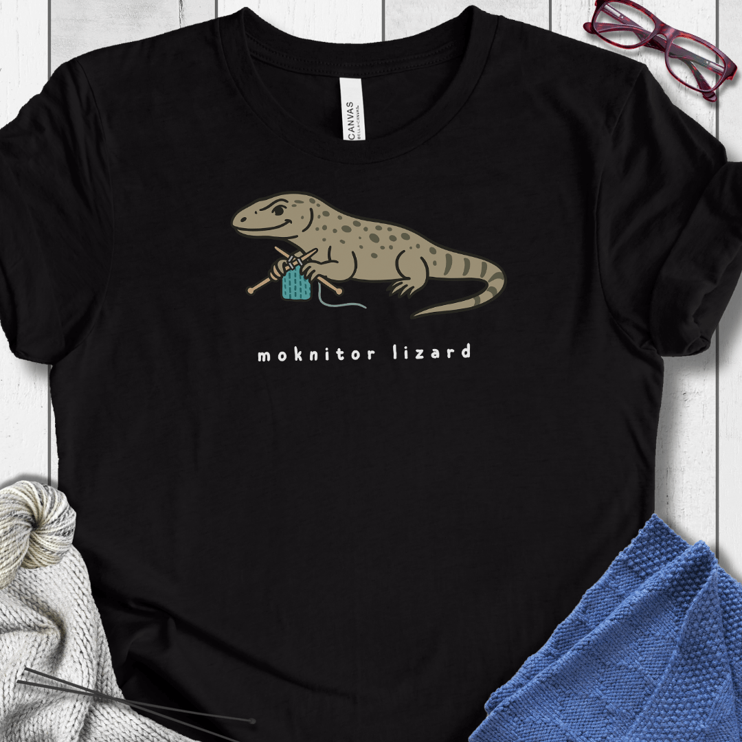 Moknitor Lizard t-shirt Black / XS