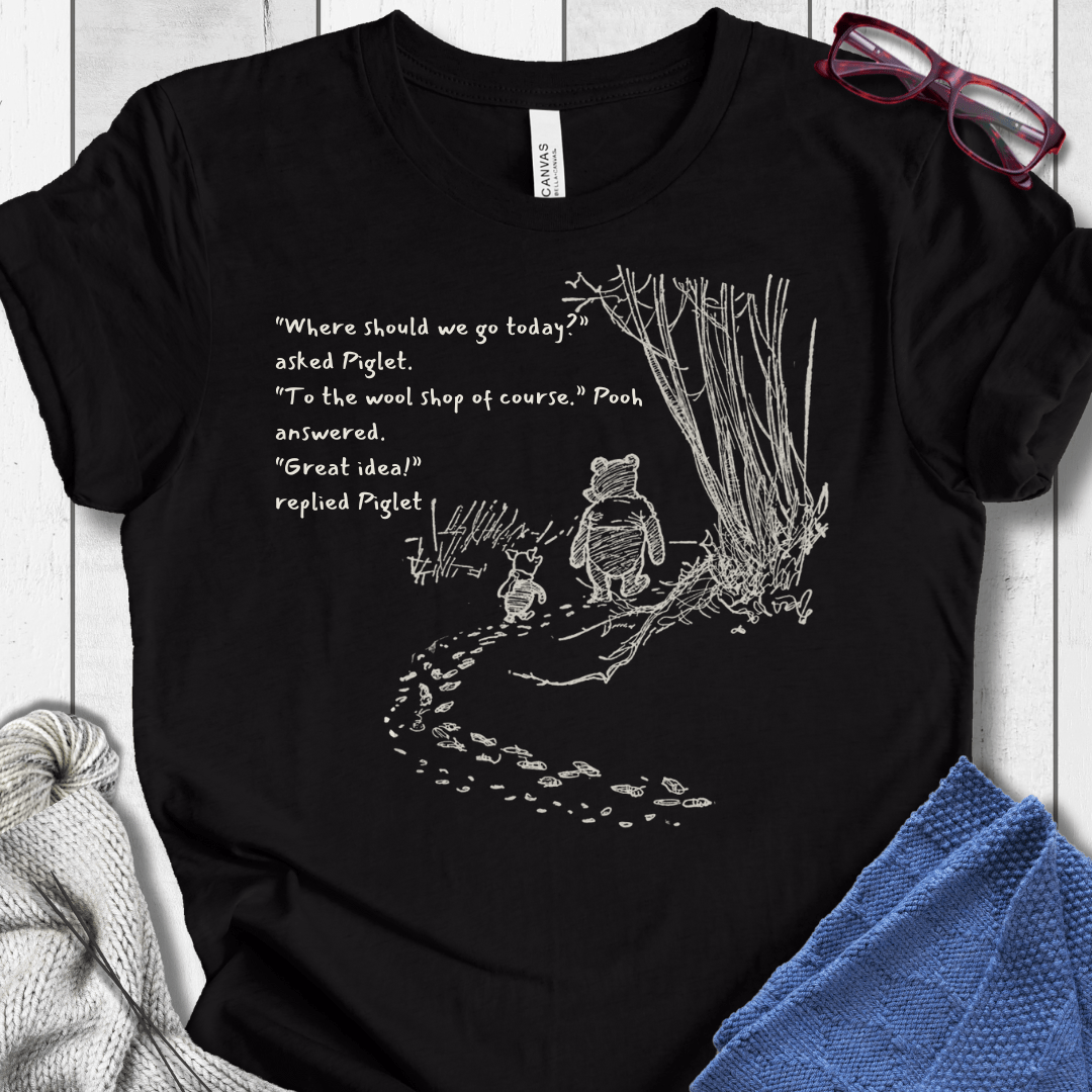 Pooh and Piglet T-Shirt Black / XS