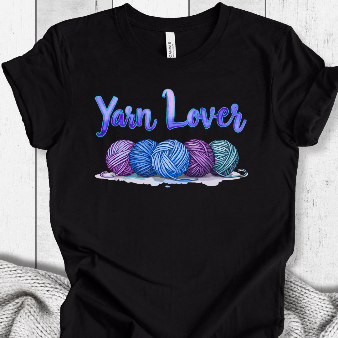 Yarn Lover (blues) T-Shirt Black / XS
