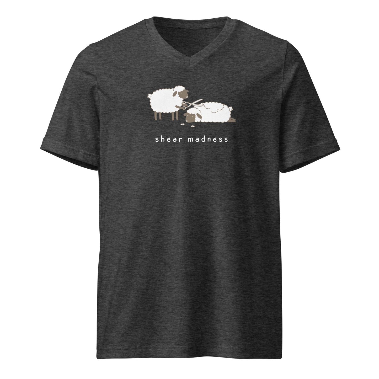 Shear Madness V-Neck T-Shirt Dark Grey Heather / S