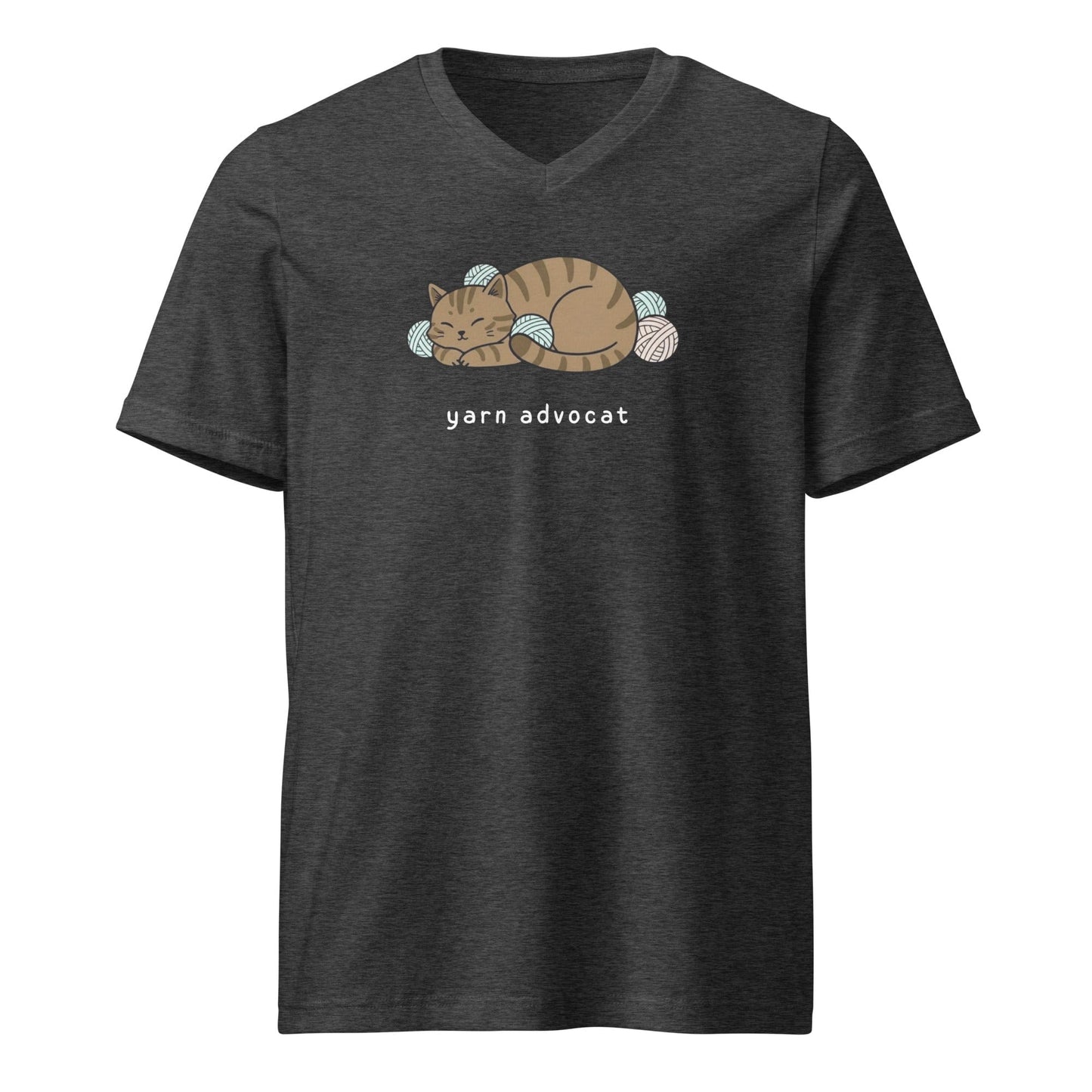 Yarn Advocat V-Neck T-Shirt Dark Grey Heather / S