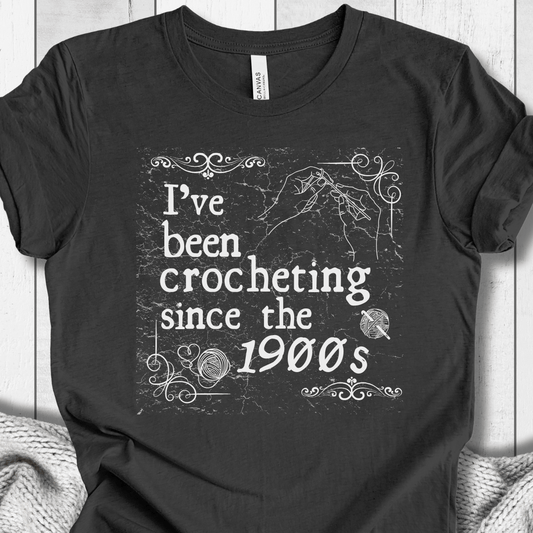 Crocheting Since the 1900s T-Shirt Dark Grey / S