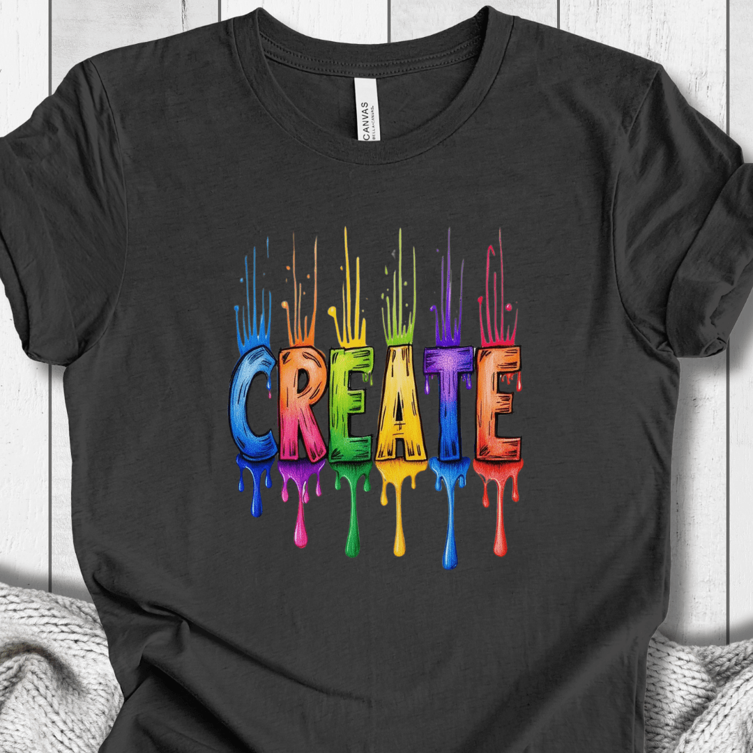 Rainbow Create T-Shirt Dark Grey / S