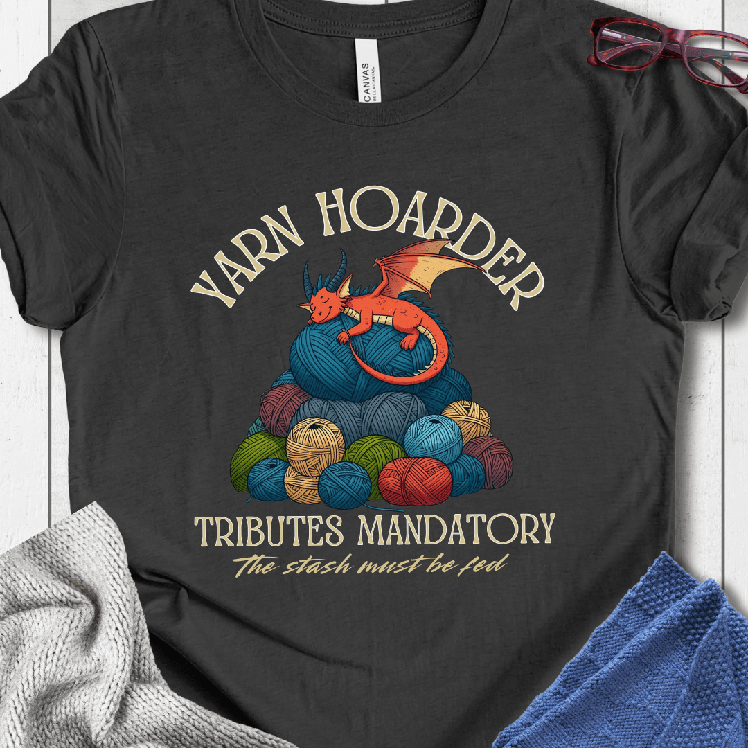 Yarn Hoarder T-Shirt Dark Grey / S