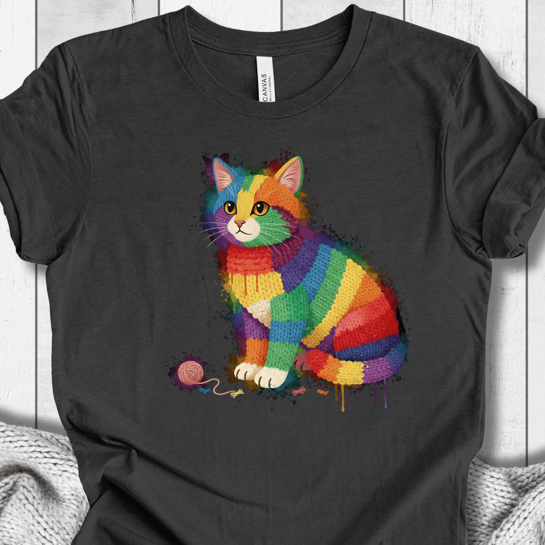 Cat Dye Splash T-Shirt Dark Grey / XS