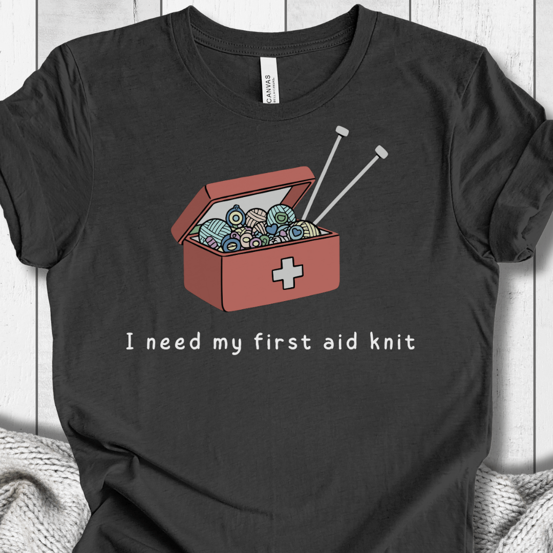 First Aid Knit T-Shirt Dark Grey / XS