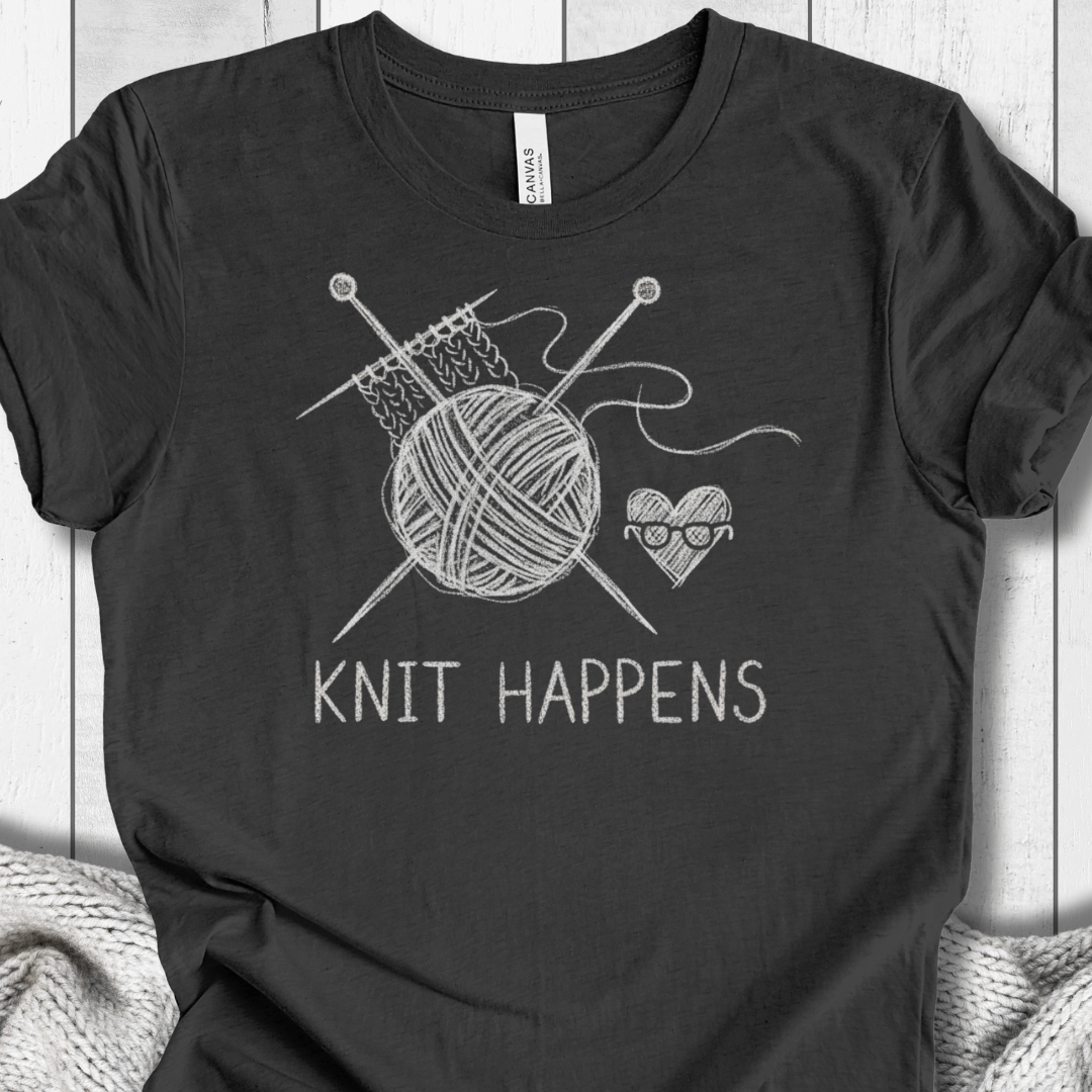 Knit Happens Sketch T-Shirt Dark Grey / XS