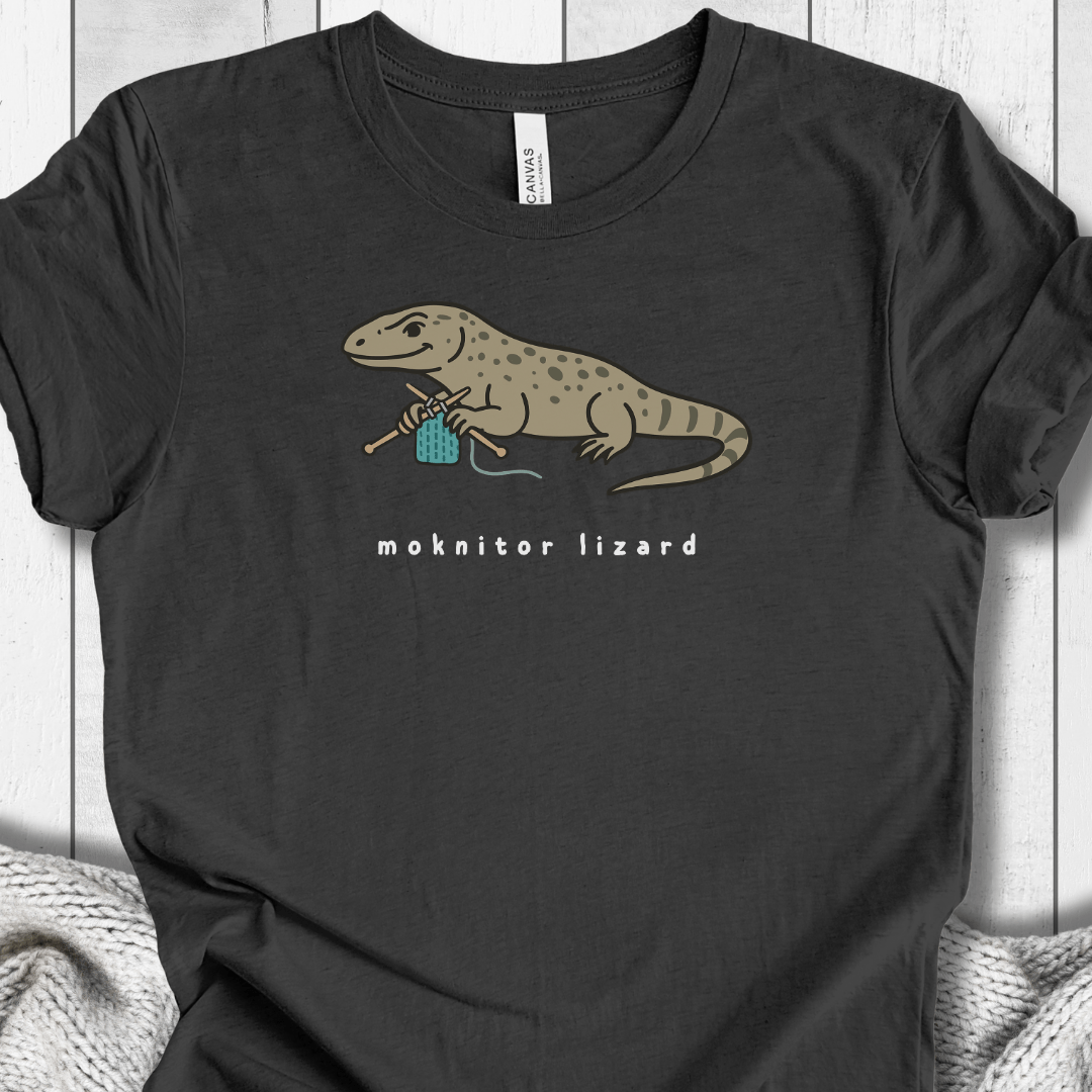 Moknitor Lizard t-shirt Dark Grey / XS