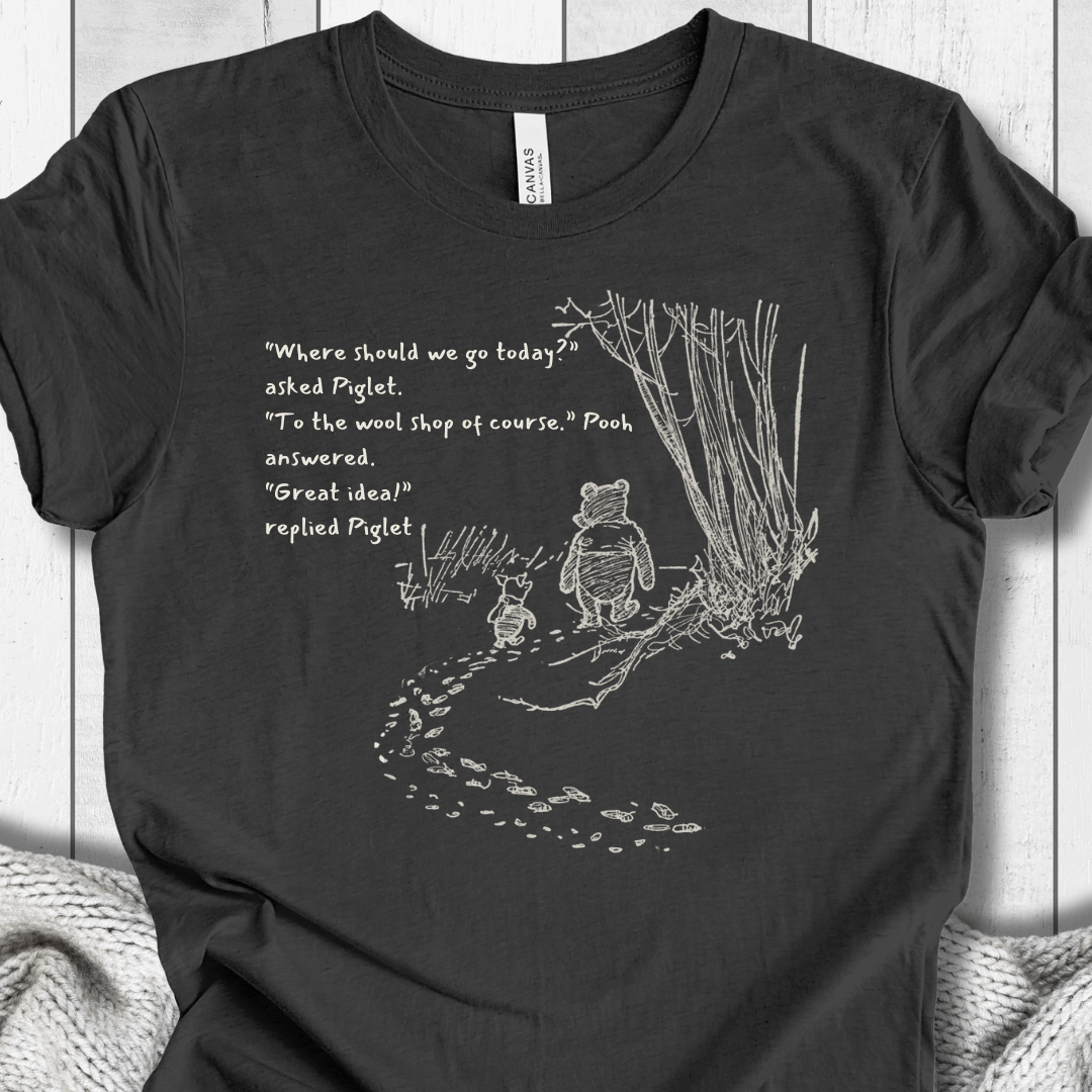 Pooh and Piglet T-Shirt Dark Grey / XS