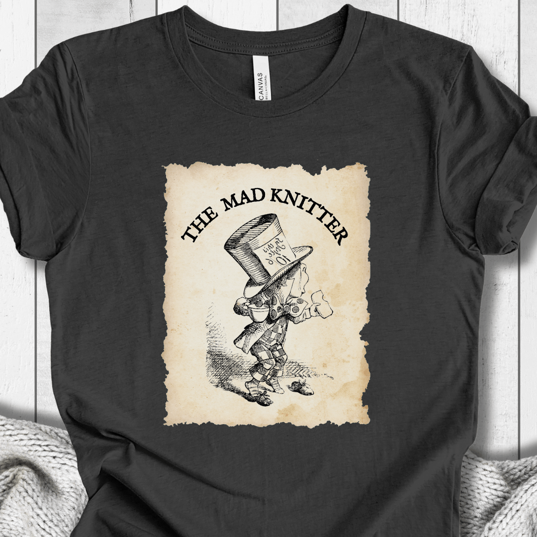 The Mad Knitter T-Shirt Dark Grey / XS