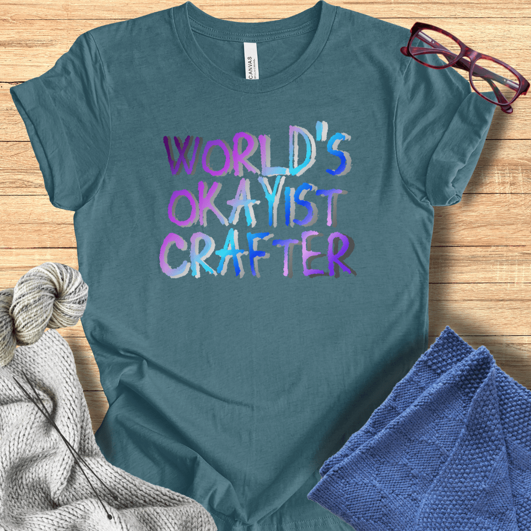 Worlds Okayist Crafter T-Shirt Deep Teal / S