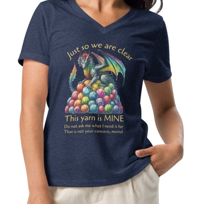 Dragon with slogan v-neck t-shirt