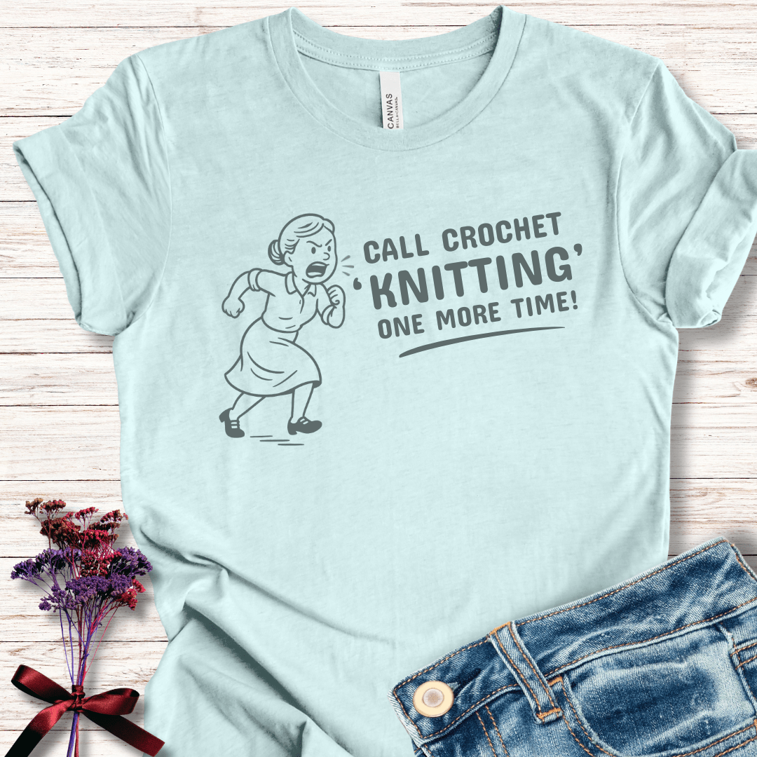 Call crochet knitting T-Shirt (graphic) Ice Blue / S