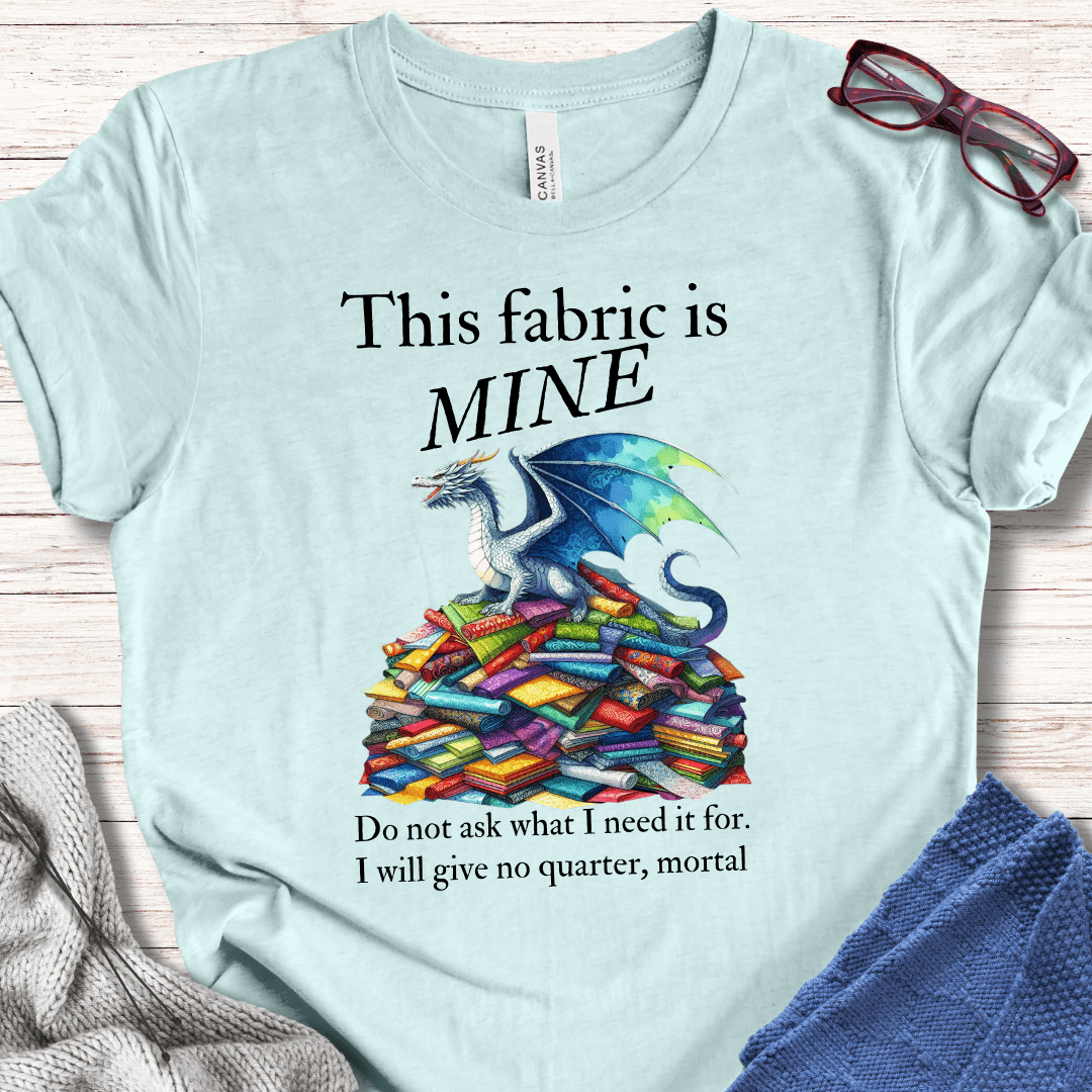 Fabric Dragon Hoarder Slogan T-Shirt Ice Blue / S