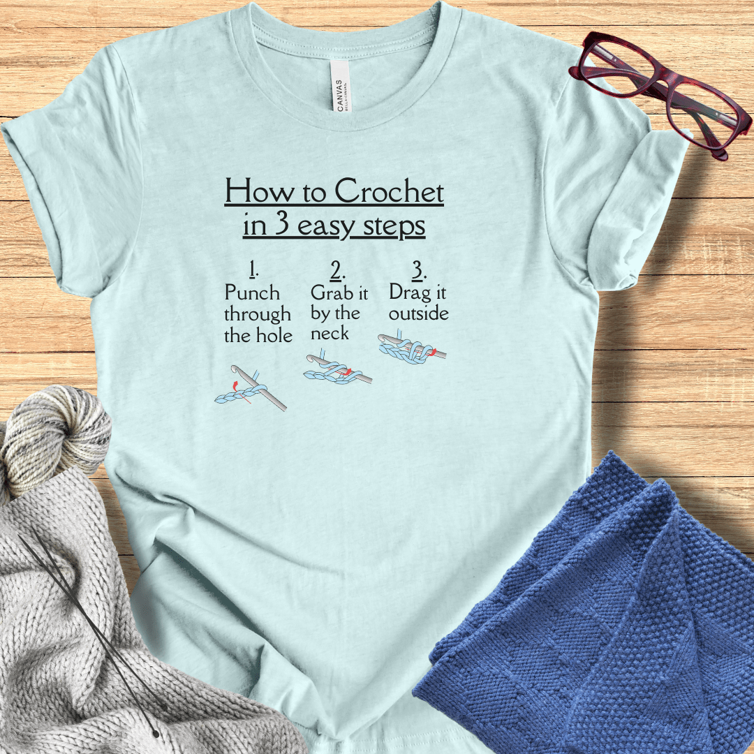 How to Crochet T-Shirt Ice Blue / S