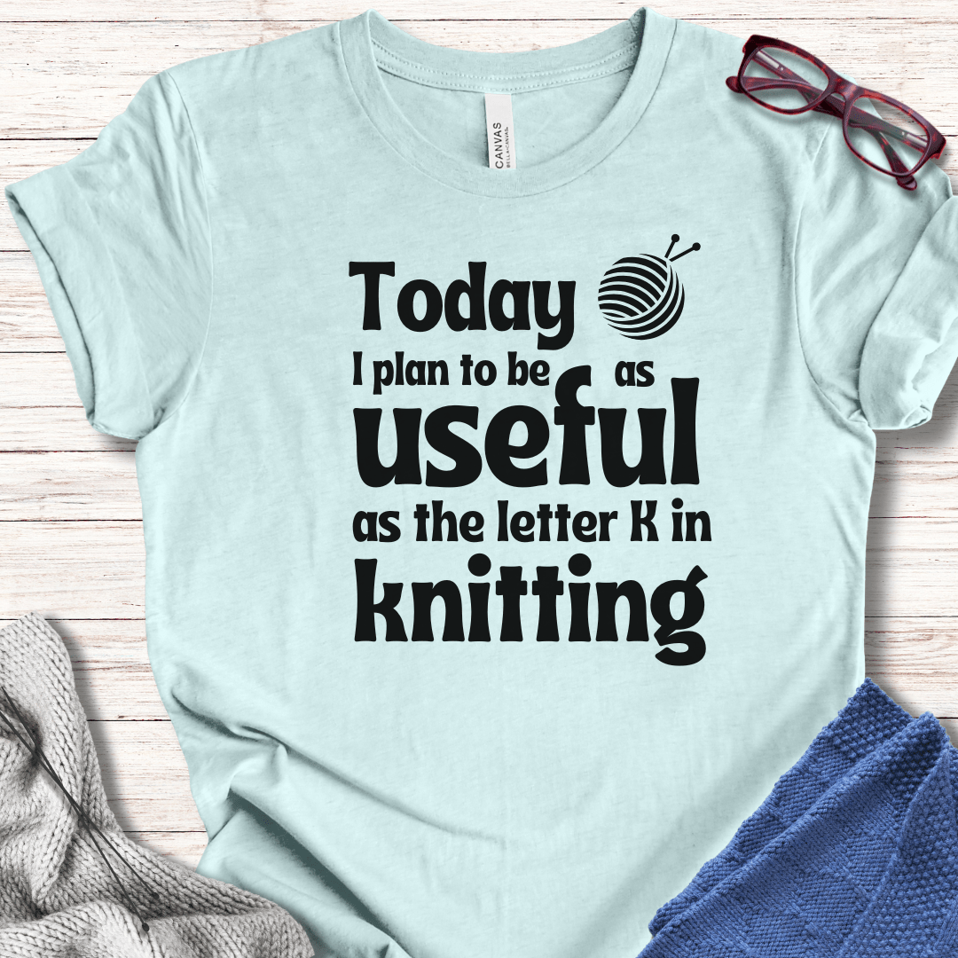 K in Knitting T-Shirt Ice Blue / S