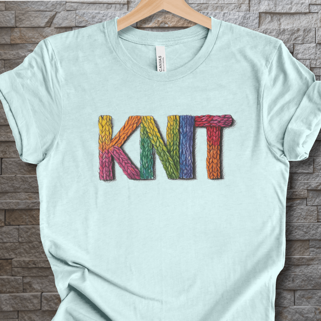 Rainbow Knit T-Shirt Ice Blue / S