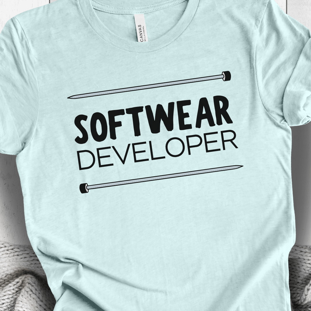 Softwear Developer Knitting T-Shirt Ice Blue / S