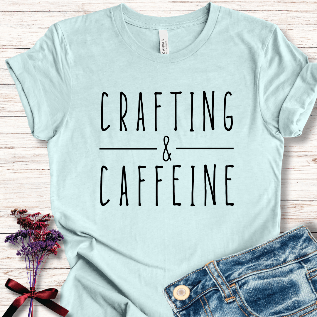 Crafting & Caffeine T-Shirt Ice Blue / XS