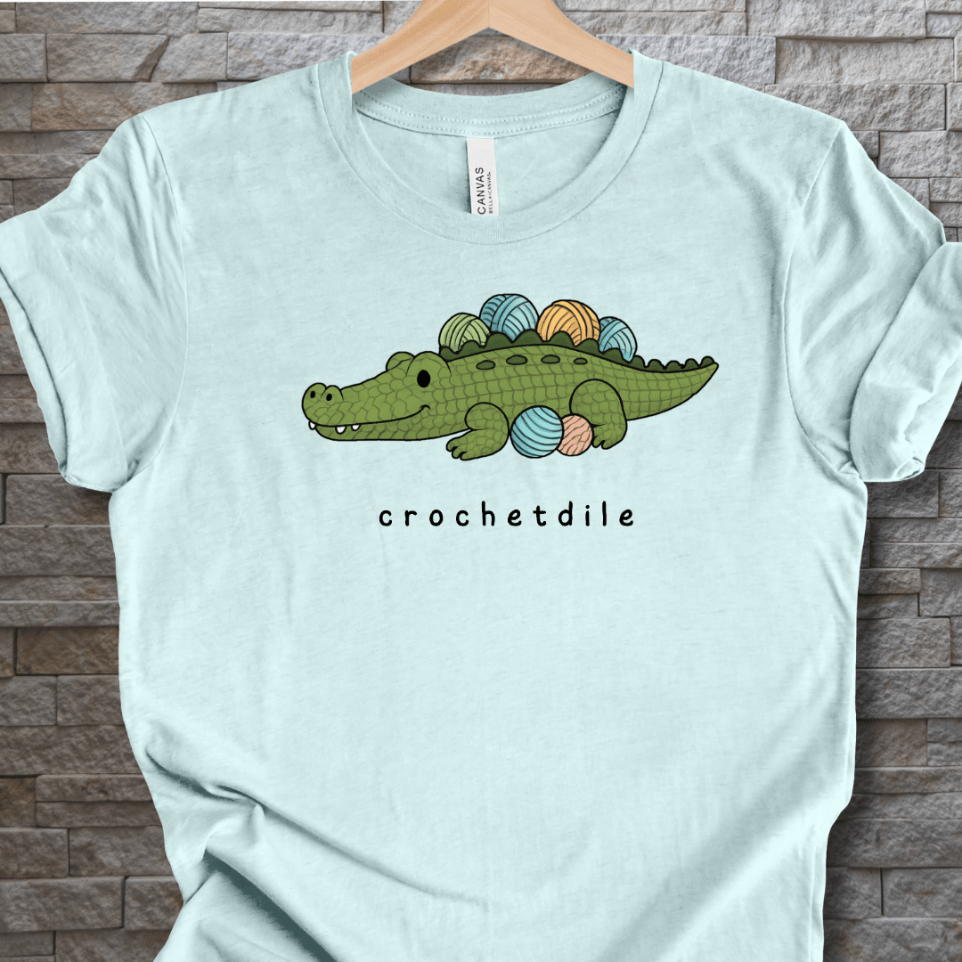 Crochetdile t-shirt Ice Blue / XS