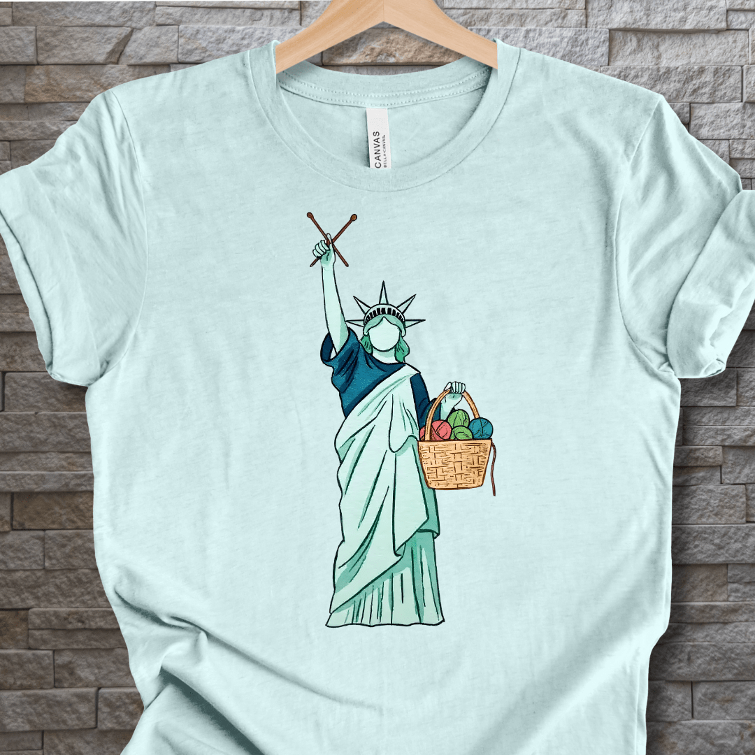 Statue of Liberty T-Shirt Ice Blue / XS