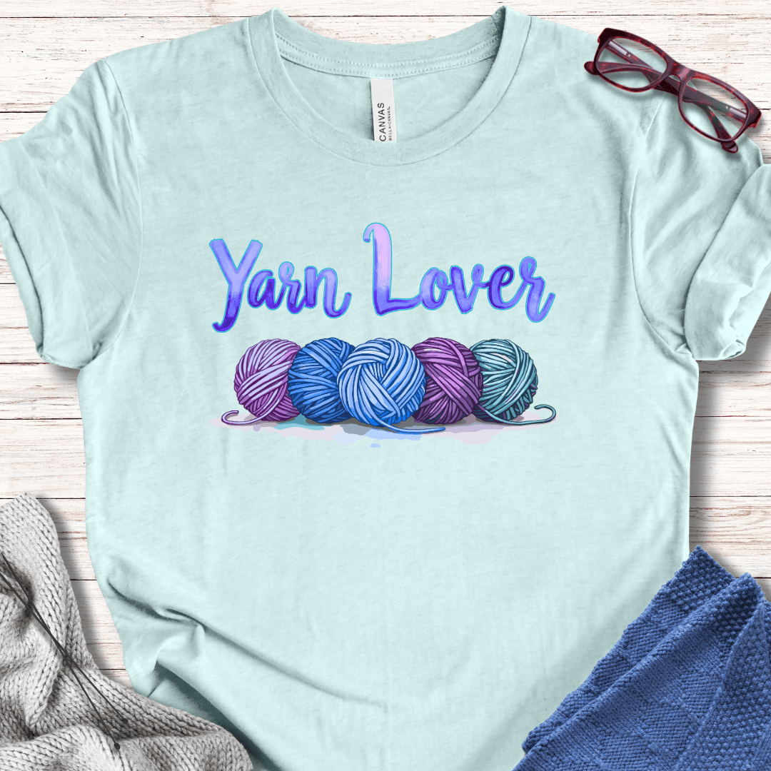 Yarn Lover (blues) T-Shirt Ice Blue / XS