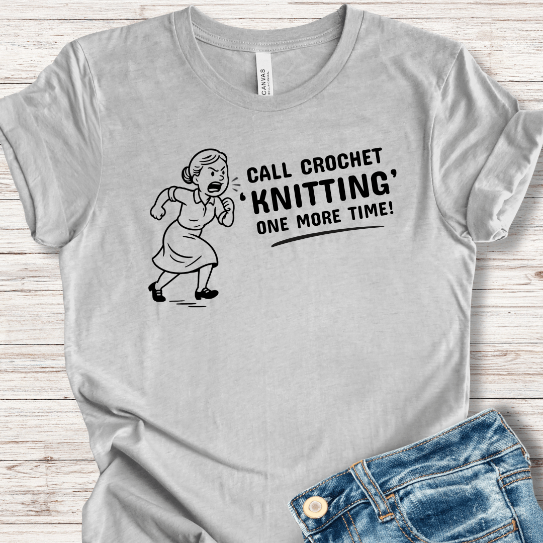 Call crochet knitting T-Shirt (graphic) Light Grey / S