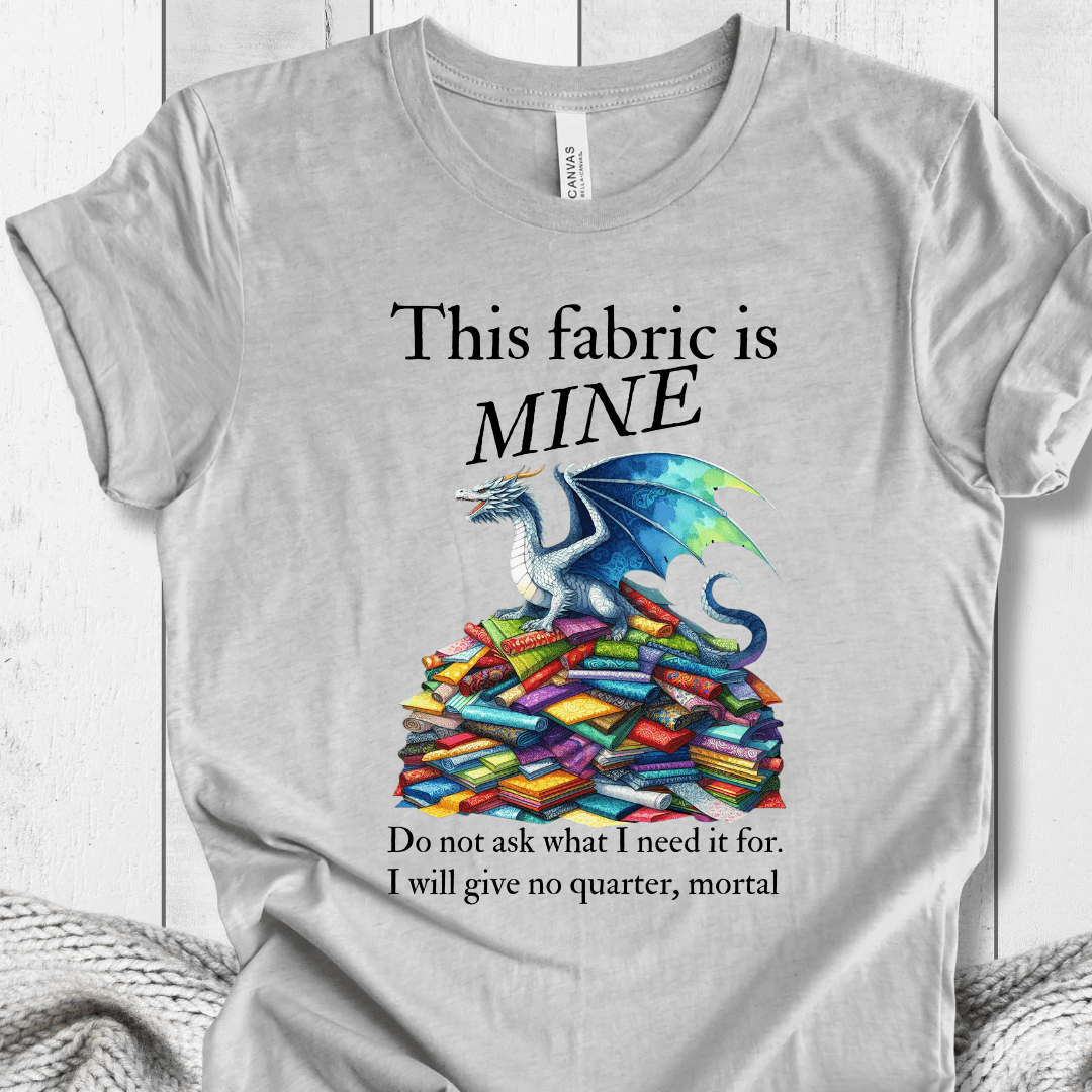 Fabric Dragon Hoarder Slogan T-Shirt Light Grey / S