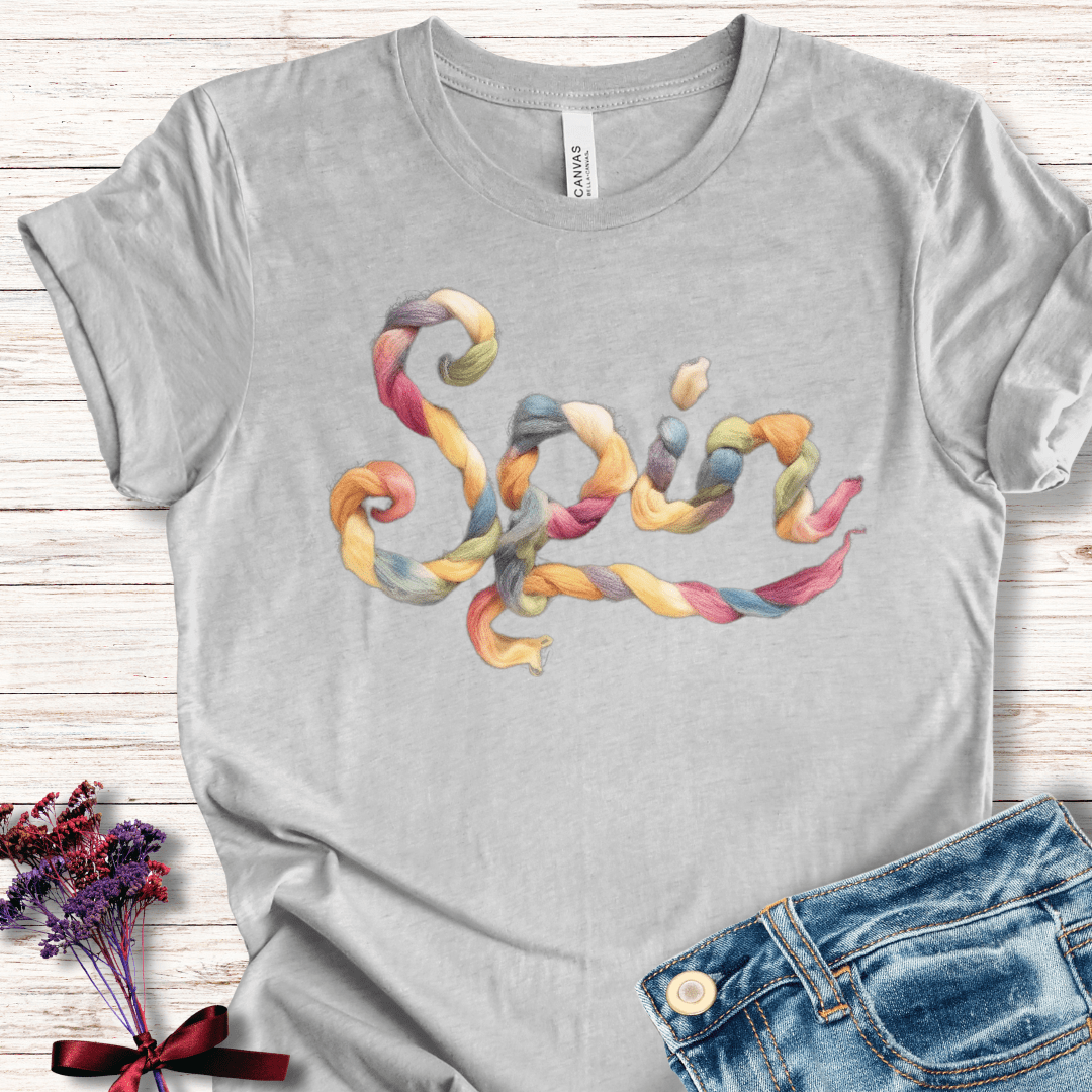 Rainbow Spin T-Shirt Light Grey / S