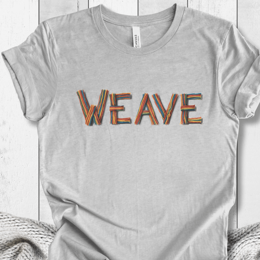 Rainbow Weave T-Shirt Light Grey / S