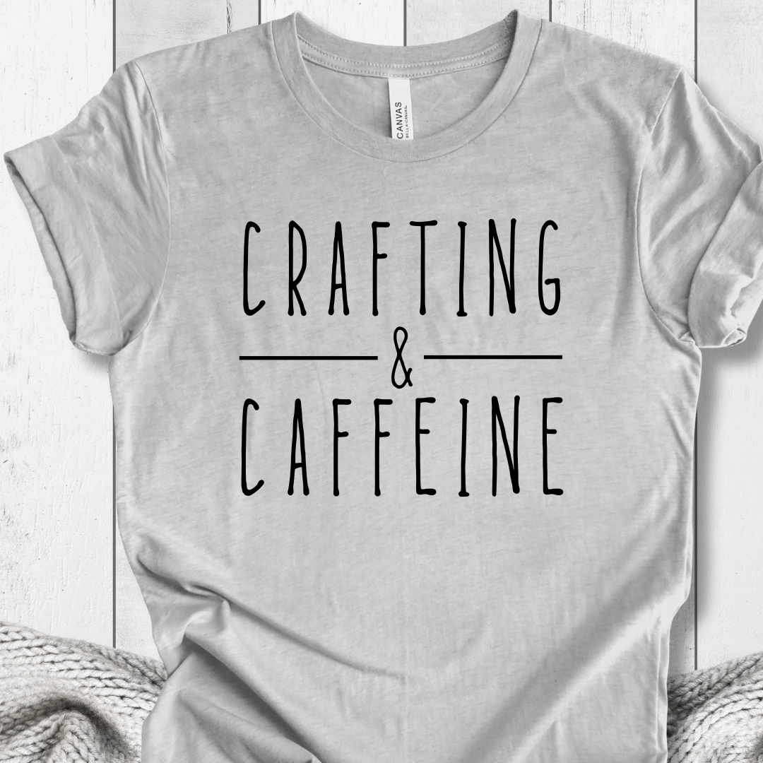 Crafting & Caffeine T-Shirt Light Grey / XS