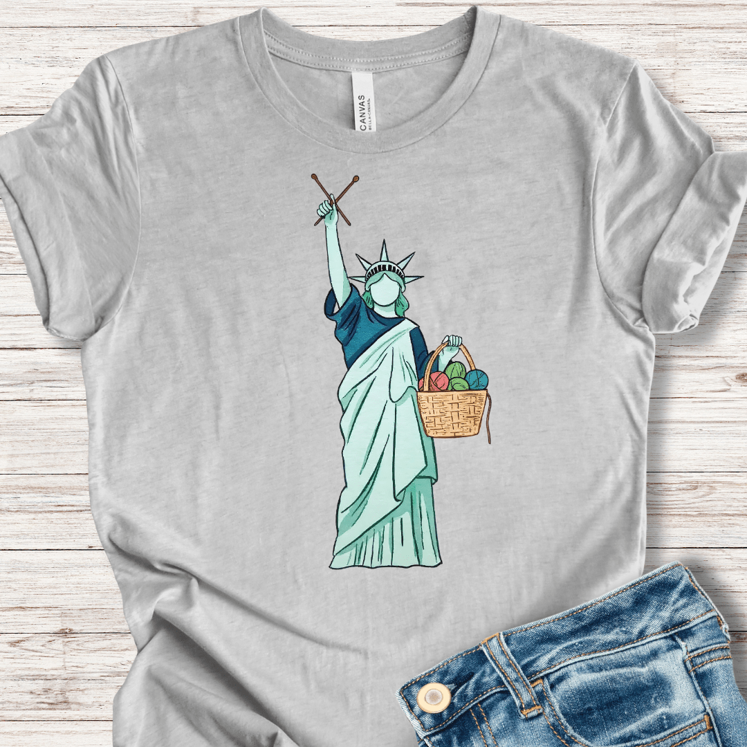 Statue of Liberty T-Shirt Light Grey / XS