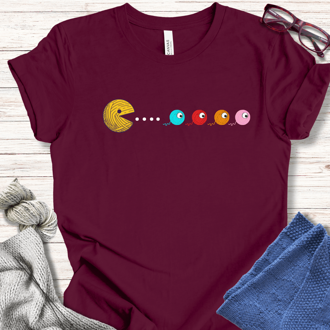 Yarnman crew neck T-Shirt Maroon / S