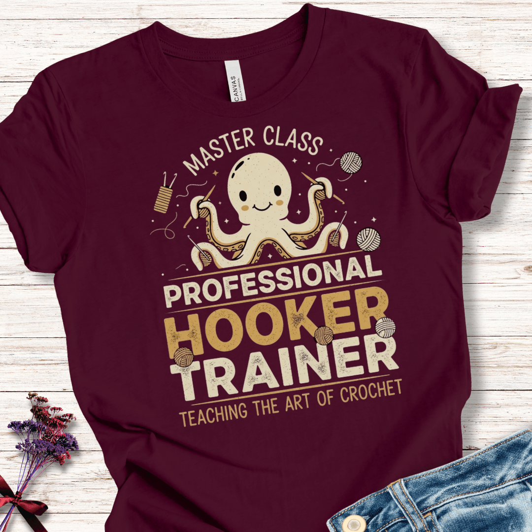 Hooker Trainer T-Shirt Maroon / XS