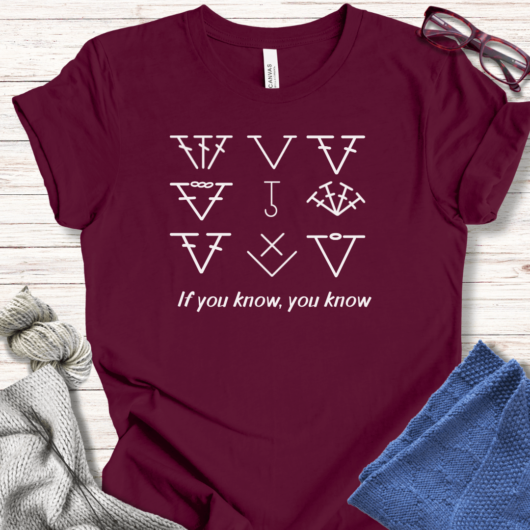 If you know, you know T-Shirt Maroon / XS