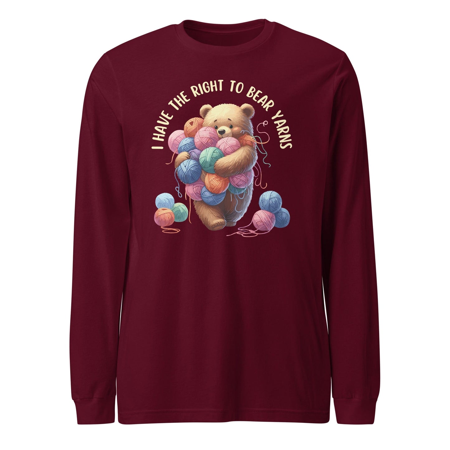 Right to Bear Yarns Long Sleeve Tee Maroon / XS