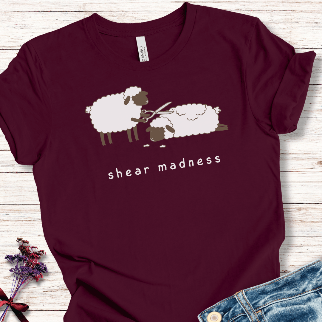 Shear Madness t-shirt Maroon / XS