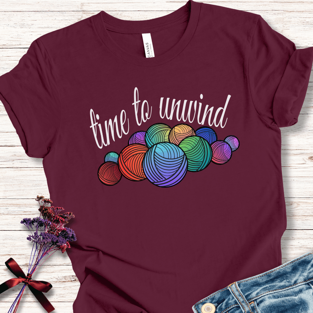 time to unwind T-Shirt Maroon / XS