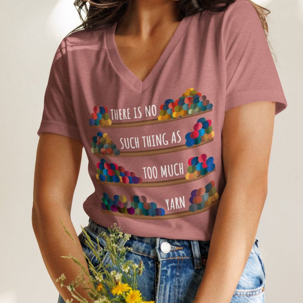 No Such Thing! V-Neck T-Shirt Mauve / S